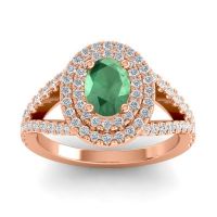 Ornate Oval Halo Dhala Ring