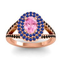 Ornate Oval Halo Dhala Ring