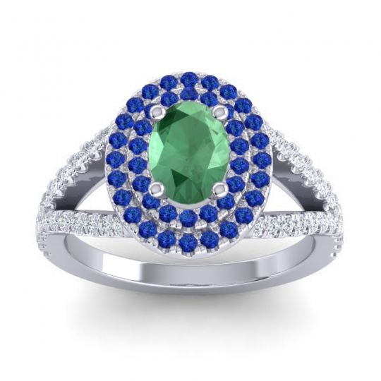 Ornate Oval Halo Dhala Ring