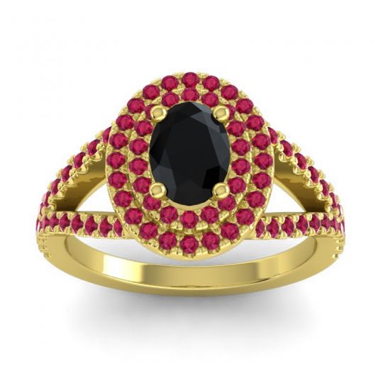 Ornate Oval Halo Dhala Ring