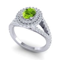 Ornate Oval Halo Dhala Ring