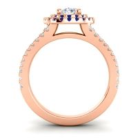 Ornate Oval Halo Dhala Ring