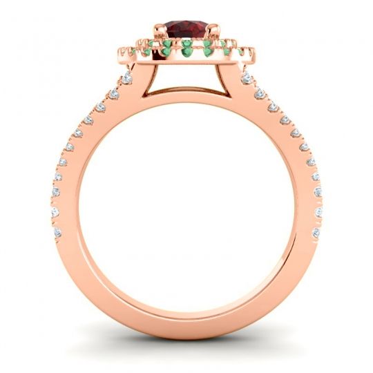 Ornate Oval Halo Dhala Ring