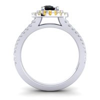 Ornate Oval Halo Dhala Ring