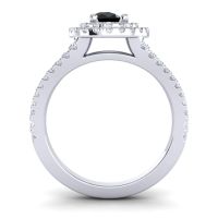 Ornate Oval Halo Dhala Ring