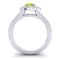 Ornate Oval Halo Dhala Ring