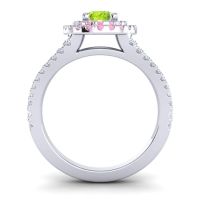 Ornate Oval Halo Dhala Ring