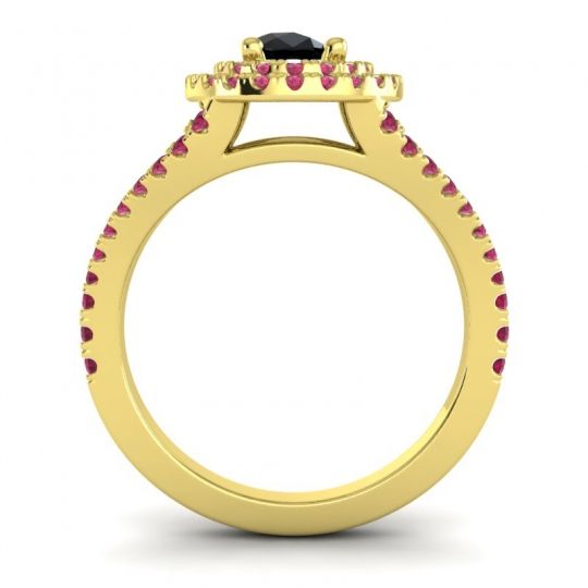 Ornate Oval Halo Dhala Ring