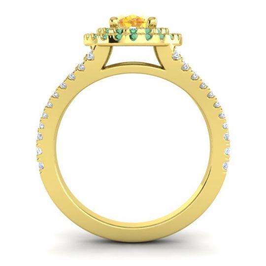 Ornate Oval Halo Dhala Ring