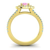 Ornate Oval Halo Dhala Ring