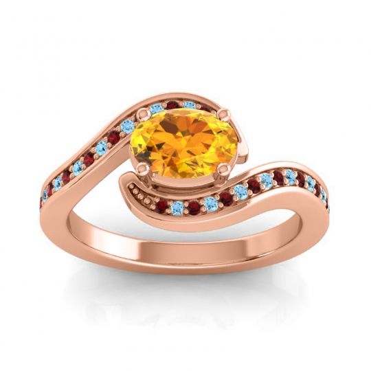 Bypass Oval Pave Phala Ring