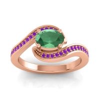 Bypass Oval Pave Phala Ring