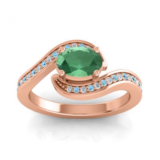 Bypass Oval Pave Phala Ring