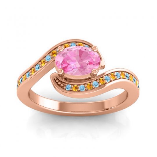 Bypass Oval Pave Phala Ring