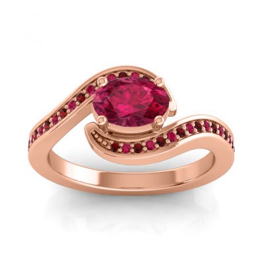 Bypass Oval Pave Phala Ring