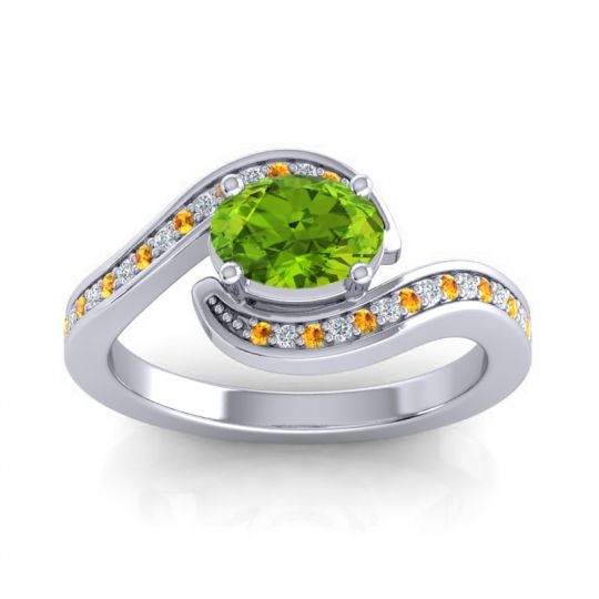 Bypass Oval Pave Phala Ring