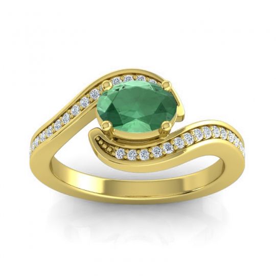 Bypass Oval Pave Phala Ring