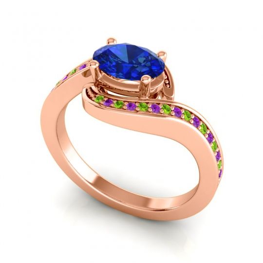 Bypass Oval Pave Phala Ring