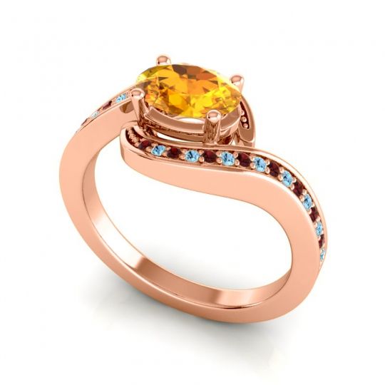 Bypass Oval Pave Phala Ring