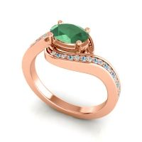 Bypass Oval Pave Phala Ring