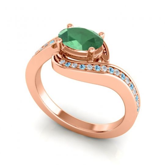 Bypass Oval Pave Phala Ring