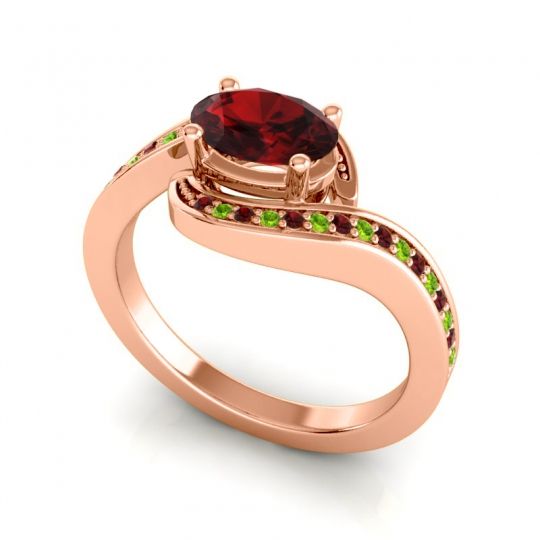 Bypass Oval Pave Phala Ring