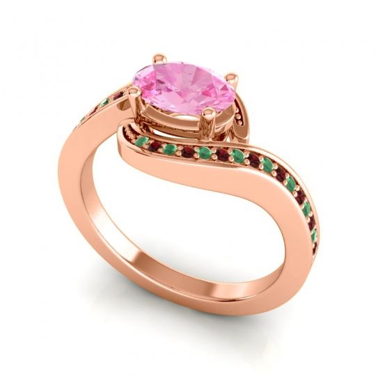 Bypass Oval Pave Phala Ring