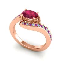 Bypass Oval Pave Phala Ring