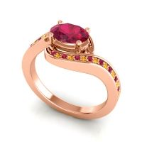 Bypass Oval Pave Phala Ring