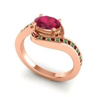 Bypass Oval Pave Phala Ring