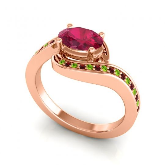 Bypass Oval Pave Phala Ring