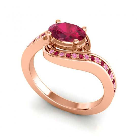 Bypass Oval Pave Phala Ring
