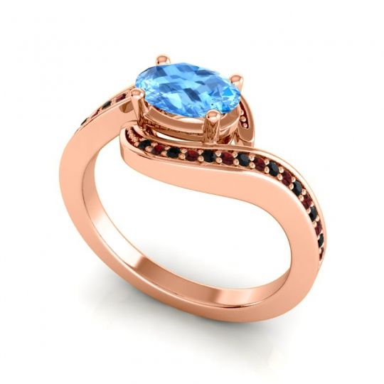 Bypass Oval Pave Phala Ring