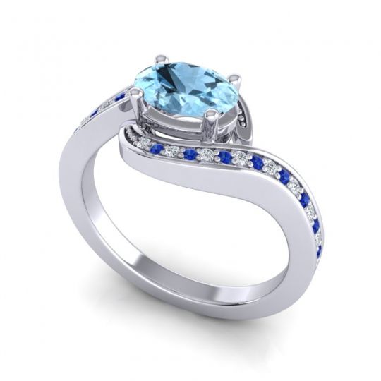 Bypass Oval Pave Phala Ring