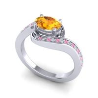 Bypass Oval Pave Phala Ring