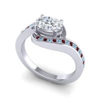 Bypass Oval Pave Phala Ring