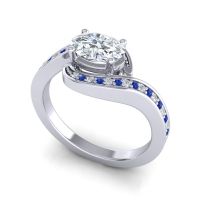 Bypass Oval Pave Phala Ring