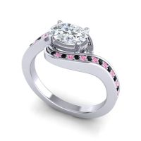 Bypass Oval Pave Phala Ring