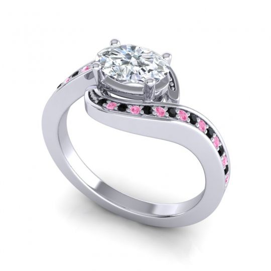 Bypass Oval Pave Phala Ring