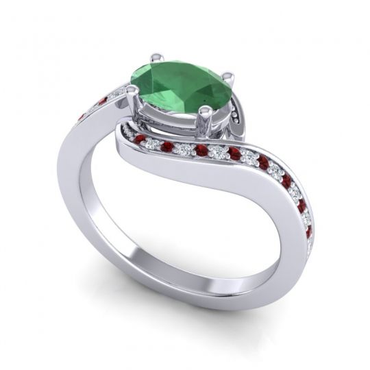 Bypass Oval Pave Phala Ring