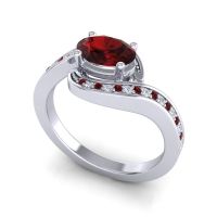 Bypass Oval Pave Phala Ring