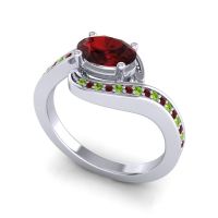 Bypass Oval Pave Phala Ring