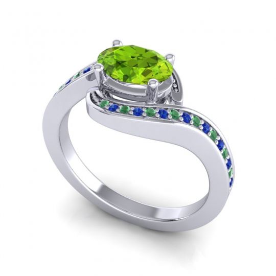 Bypass Oval Pave Phala Ring