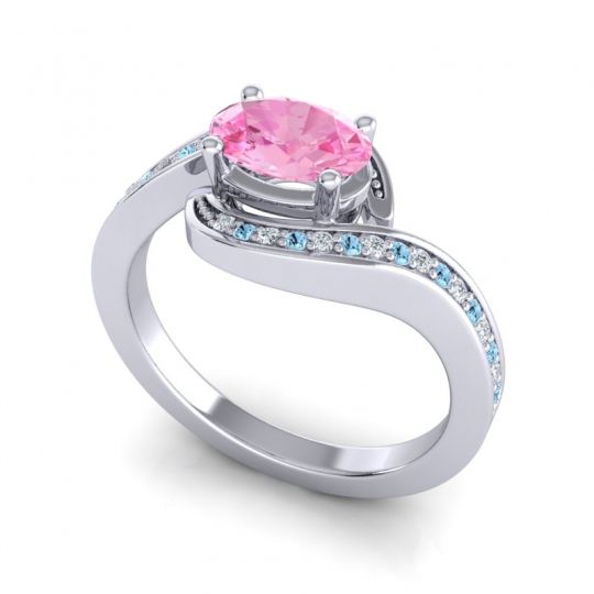 Bypass Oval Pave Phala Ring