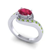 Bypass Oval Pave Phala Ring