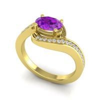 Bypass Oval Pave Phala Ring