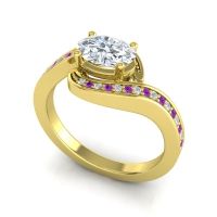 Bypass Oval Pave Phala Ring