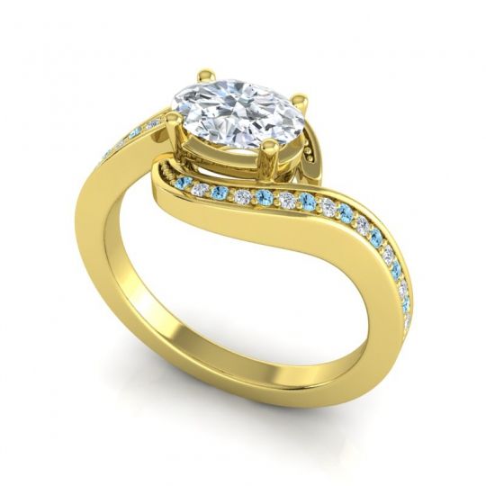 Bypass Oval Pave Phala Ring