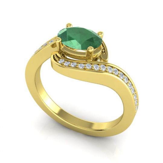 Bypass Oval Pave Phala Ring