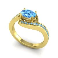 Bypass Oval Pave Phala Ring